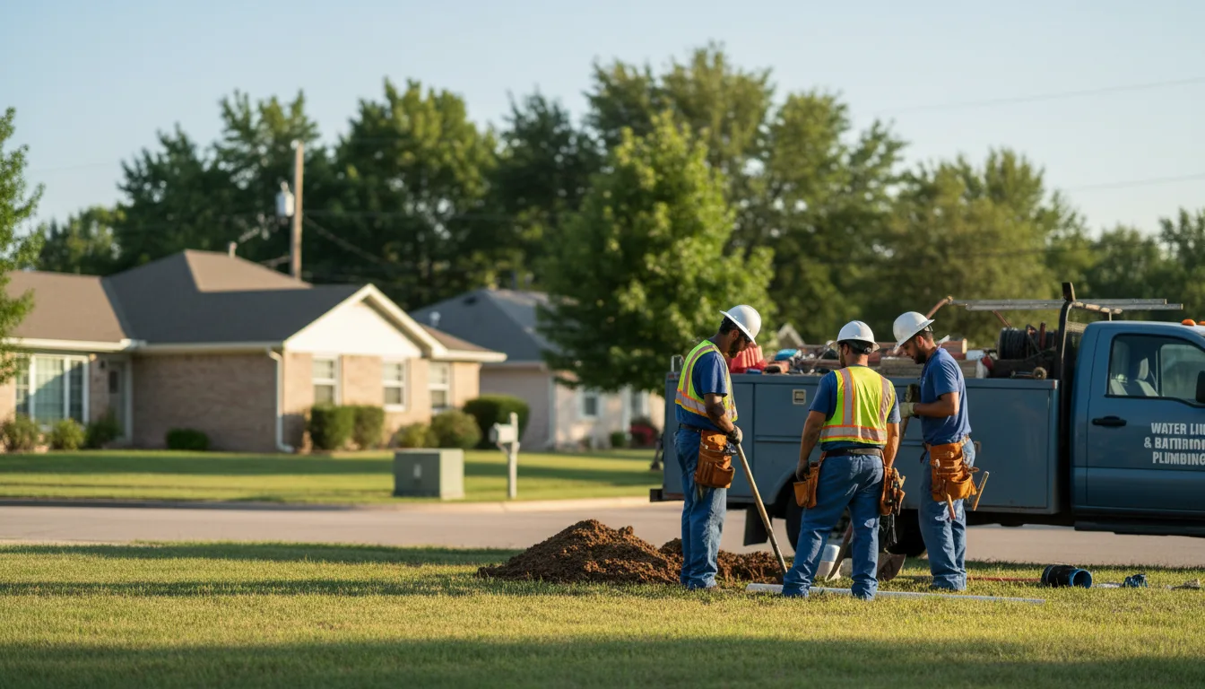 Residential water line and bathroom plumbing service in Mccaulley, TX